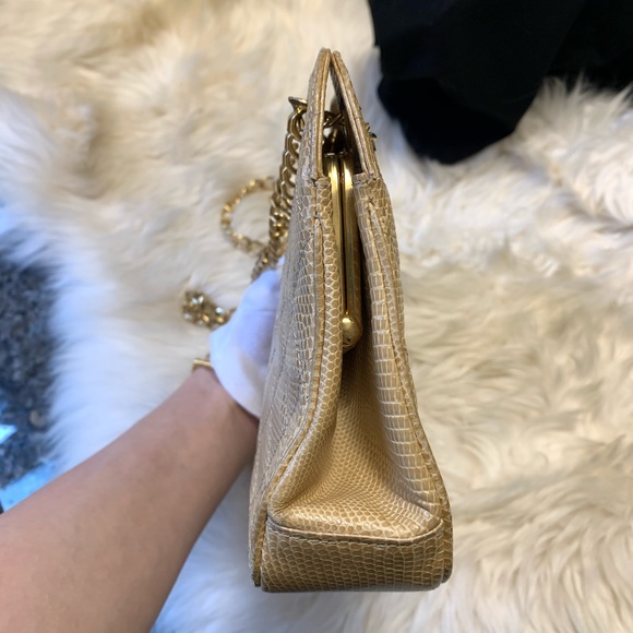 Vintage Chanel lizard skin mini chain bag - Picture 5 of 11